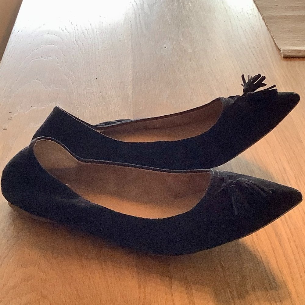 J. Crew Black Suede Flats